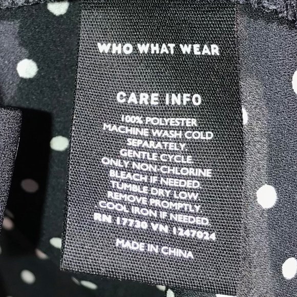 Who What Wear, Ebony Polka Dot, Sz XS, Blk, NWT! - Picture 11 of 13